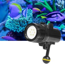 1500 lumenia 60m vedenalainen sukellus LED -taskulampun valo Kirkas videovalaisin GoPro Hero7 /6/5/5 -istunnon /4 istunto /4/3+ /3/2/1, xiaoyi ja muut toimintakamerat (mustat)