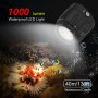PULUZ 40m Underwater LED Photography Fill Light 1000LM 3.7V/1100mAh Diving Light for GoPro Hero11 Black / HERO10 Black / HERO9 Black /HERO8 / HERO7 /6 /5 /5 Session /4 Session /4 /3+ /3 /2 /1, Insta360 ONE R, DJI Osmo Action and Other Action Cameras(Black