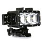 Suptig 30m водоустойчив 300lm видео светлина за GoPro Hero11 Black /Hero10 Black /Hero9 Black /Hero8 /Hero7 /6/5/5 сесия /4 сесия /4/3+ /3/2/1, Insta360 One R, DJI Osmo Action and Други екшън камери (черни)