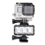 Suptig 30m водоустойчив 300lm видео светлина за GoPro Hero11 Black /Hero10 Black /Hero9 Black /Hero8 /Hero7 /6/5/5 сесия /4 сесия /4/3+ /3/2/1, Insta360 One R, DJI Osmo Action and Други екшън камери (черни)