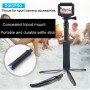Portable Foldable Tripod Holder Selfie Monopod Stick for GoPro Hero11 Black / HERO10 Black / HERO9 Black /HERO8 / HERO7 /6 /5 /5 Session /4 Session /4 /3+ /3 /2 /1, Insta360 ONE R, DJI Osmo Action and Other Action Cameras, Length: 23.5-81cm