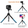 Bluetooth-kaukosäädin integroitu jalustan selfie-tikku GoPro Hero9 Black /Hero8 Black /7/6/5 /5 Session /4 -istunto /4/3+ /3/2/1, DJI OSMO -toiminto, Xiaoyi ja muut toimintakamerat /4- 6 tuuman puhelimet, koko: 19-93 cm (sininen)