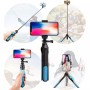 שלט מרחוק של Bluetooth משולב חצובה משולבת מקל Selfie עבור GoPro Hero9 שחור /Hero8 שחור /7/6/5 /5 מושב /4 מושב /4/3 +/3/2/1, אוסמו אוסמו, Xiaoyi ומצלמות פעולה אחרות /4- טלפונים בגודל 6 אינץ ', גודל: 19-93 ס"מ (כחול)