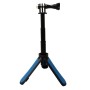 Multi-functional Foldable Tripod Holder Selfie Monopod Stick for GoPro Hero11 Black / HERO10 Black / HERO9 Black /HERO8 / HERO7 /6 /5 /5 Session /4 Session /4 /3+ /3 /2 /1, Insta360 ONE R, DJI Osmo Action and Other Action Cameras, Length: 12-23cm(Blue)