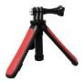 Multifunktionell vikbar stativhållare Selfie Monopod Stick för GoPro Hero11 Black /Hero10 Black /Hero9 Black /Hero8 /Hero7 /6/5/5 Session /4 Session /4/3+ /3/2, Insta360 One R, DJI Osmo-åtgärd och andra actionkameror, längd: 12-23cm (röd)