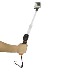 Transparent Extendable Self-portrait Handheld Telescopic Monopod Holder for GoPro HERO6/ 5 /5 Session /4 /3+ /3 /2 /1, Full Length Max: 55cm(Orange)