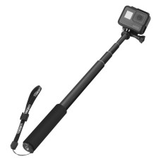 Stick con selfie in lega di alluminio universale con adattatore, lunghezza: 31cm-103cm (nero)