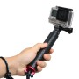 Handheld 49cm Extendable Pole Monopod mit Schraube für GoPro Hero11 Black /Hero10 Black /Hero9 Black /Hero7 /6/5 /5 Session /4 Session /4/3+ /3/2/1, Insta360 Ein R, DJI Osmo Action und andere Actionkameras (rot)