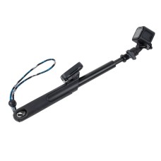 TMC 19-39 pouces Smart Pole extensible monopode à selfie à main avec longe pour la session GoPro Hero4 / 4/3 + / 3/2/1, Caméra Xiaoyi (noir)