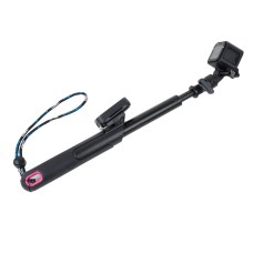 TMC 19-39 pouces Smart Pole extensible Monopod à selfie avec longe pour la session GoPro Hero5 / 5/4 Session / 4/3 + / 3/2/1, Caméras sportives Xiaoyi (rose)