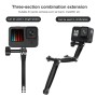3 in 1 Joint Aluminum Extension Arm Grip Extenter for GoPro Hero11 Black / HERO10 Black / HERO9 Black /HERO8 / HERO7 /6 /5 /5 Session /4 Session /4 /3+ /3 /2 /1, Insta360 ONE R, DJI Osmo Action and Other Action Cameras