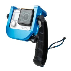 TMC P4 Trigger Handheld Grip CNC Metal Stick Monopod Mount for GoPro HERO4 /3+(Blue)