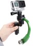 HR255 Speciální stabilizátor Bow Typ Balancer Selfie Selfie Monopod Mini Tripod pro GoPro Hero11 Black /Hero10 Black /9 Black /Hero8 Black /Hero7 /6/5/5 sezení /4 /3+ /3/2 /1, Insta360 One R, DJI Osmo Action a další akční kamera (zelená)