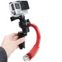 HR255 Spezialstabilisator Bow Typ Balancer Selfie Stick Monopod Mini -Stativ für GoPro Hero11 Black /Hero10 Black /9 Black /Hero8 Black /Hero7 /6/5 /5 Session /4 Session /4/3+ /3/2/1, Insta360 One R, DJi Osmo -Aktion und andere Actionkamera (rot)