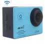Hamtod HF60 UHD 4K WiFi 16.0MP防水ケース付きスポーツカメラ、GeneralPlus 4247、2.0インチLCDスクリーン、120度広角レンズ、シンプルなアクセサリー（青）
