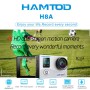 Hamtod H8A UHD 4K WiFi Sport Camera con custodia impermeabile, programma Allwinner V3, schermo anteriore da 0,66 pollici, schermo LCD da 2,0 pollici, obiettivo largo 170 gradi (nero)