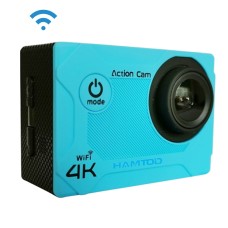 HAMTOD S9 UHD 4K WiFi  Sport Camera with Waterproof Case, Generalplus 4247, 2.0 inch LCD Screen, 170 Degree Wide Angle Lens (Blue)