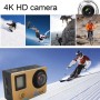 HAMTOD H12 UHD 4K WIFI Sportkamera med vattentätt fodral, GeneralPlus 4247, 0,66 tum + 2,0 tum LCD -skärm, 170 graders vidvinkellins (svart)