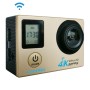 Hamtod H12 UHD 4K Wifi Sport Camera con custodia impermeabile, GeneralPlus 4247, 0,66 pollici + 2,0 pollici Schermo LCD, lente angolare largo 170 gradi (oro)