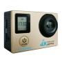 Hamtod H12 UHD 4K WiFiスポーツカメラ、防水ケース、GeneralPlus 4247、0.66インチ + 2.0インチLCDスクリーン、170度広角レンズ（金）