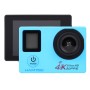 Hamtod H12 UHD 4K WiFi Sport -kamera, jossa on vedenpitävä kotelo, GeneralPlus 4247, 0,66 tuumaa + 2,0 tuuman nestekidenäyttö, 170 asteen laajakulmalinssi (sininen)