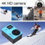 Hamtod H12 UHD 4K WiFiスポーツカメラ、防水ケース、GeneralPlus 4247、0.66インチ + 2.0インチLCDスクリーン、170度広角レンズ（青）