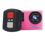 Hamtod H6A HD 1080p Camera sportiva WiFi con telecomando e custodia impermeabile, GeneralPlus 4247, schermo LCD da 2,0 pollici, lente angolare largo 140 gradi (rosa)