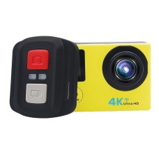 HAMTOD H6A HD 1080P WIFI Sportkamera med fjärrkontroll och vattentät fall, GeneralPlus 4247, 2,0 tum LCD -skärm, 140 graders vidvinkellins (gul)