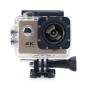 Hamtod H9a Pro HD 4K Wi -Fi Sport Camera з пультом дистанційного керування та водонепроникним корпусом, GeneralPlus 4247, 2,0 -дюймовий РК -екран, 170 градусів ширококутна лінза (золото)
