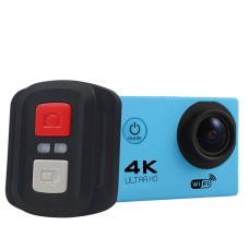 HAMTOD H9A Pro HD 4K WiFi Sport Camera med fjärrkontroll & vattentät fall, GeneralPlus 4247, 2,0 tum LCD -skärm, 170 grader en vidvinkellins (blå)