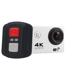 HAMTOD H9A Pro HD 4K WiFi Sport Camera med fjärrkontroll & vattentät fall, GeneralPlus 4247, 2,0 tum LCD -skärm, 170 graders vidvinkellins (vit)