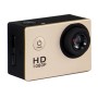 Hamtod HF40 Sport Camera con estuche impermeable de 30 m, GeneralPlus 6624, pantalla LCD de 2.0 pulgadas (dorado)