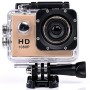 Hamtod HF40 Sport Camera con estuche impermeable de 30 m, GeneralPlus 6624, pantalla LCD de 2.0 pulgadas (dorado)