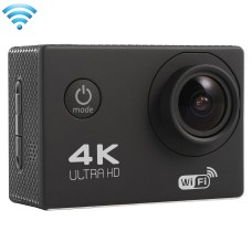 F60 2,0 pouces écran 170 degrés grand angle WiFi Sport Action Caméra caméscope avec boîtier de boîtier étanche, support de la carte micro SD 64 Go (noir)