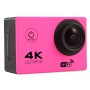 F60 2,0 pouces écran 170 degrés grand angle WiFi Sport Action Caméra caméscope avec boîtier de boîtier étanche, support de la carte micro SD 64 Go (magenta)