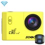 SOOCOO C30R 2,0 pouces écran 170 degrés grand angle WiFi Sport Action Caméra caméscope avec boîtier de boîtier étanche et télécommande, support 64 Go Micro SD Card & Motion Detection & Diving Mode & Voice Invite & Anti-Shake & HDMI Sortie (jaune)