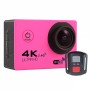 Schermo F60R 2,0 pollici 4K 170 gradi di larghezza della videocamera wifi sport fotocamera con custodia per alloggiamento impermeabile e telecomando, supporto a micro SD da 64 GB (Magenta)