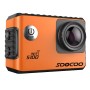 SOOCOO S100 2,0 pollici schermo 4K 170 gradi largo angolo wifi sport fotocamera della fotocamera con custodia per alloggiamento impermeabile, supporto a micro SD da 64 GB e modalità di immersione e prompt vocali e uscita anti-shake e HDMI (arancione)