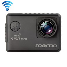 Sooocoo S100 Pro 4K WiFiアクションカメラ防水ハウジングケース、2.0インチスクリーン、170度広角（黒）