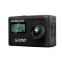 SOOCOO S200 App App App Ultra HD 4K Wi -Fi Camera, 2,45 дюйма + 0,96 дюйма двойного сенсорного экрана, шириной 170 градусов, поддержка TF -карта (MAX 64GB) и GPS & MIC & Voice Control & Demote Control (Black)