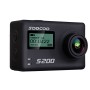 Soocoo S200ハンドフォンアプリUltra HD 4K WiFiアクションカメラ、2.45インチ + 0.96インチデュアルタッチスクリーン、170度広角、サポートTFカード（最大64GB）＆GPS＆MIC＆VOICEコントロール＆リモコン（ブラック）