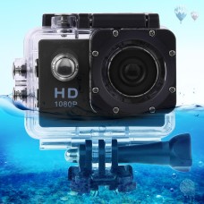 SJ4000全高清1080P 2.0英寸LCD运动摄录机DV带有防水外壳，GeneralPlus 6624，30m深度防水（黑色）
