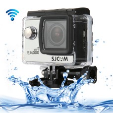 SJCAM SJ4000 WiFi Full HD 1080p 12MP Sukelluspyörätoimintakamera 30 m Vedenpitävä auto DVR Sports DV vedenpitävällä kotelolla (hopea)