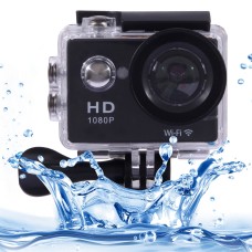 Sports Cam Full HD 1080P H.264 1.5 inch LCD WiFi Edition Sports Camera with 170-degree Wide-angle Lens, Support 30m Waterproof(Black)
