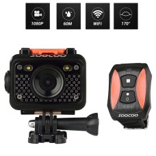 Sooxoo S60 HD 1080p 1.5インチLCDスクリーンWiFiスポーツカメラ、170度広角レンズ、60m防水性