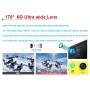 H9 4K Ultra HD1080P 12MP 2 tum LCD -skärm WiFi Sportkamera, 170 grader vid vinkellins, 30 m vattentät (svart)
