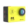 H9 4K Ultra HD1080P 12MP 2 אינץ 'מסך LCD מסך WiFi מצלמת ספורט, עדשת זווית רחבה של 170 מעלות, 30 מ' אטום למים (צהוב)