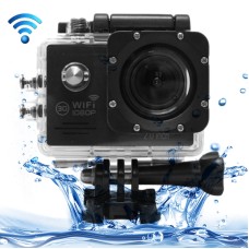 SJ7000 FULL HD 1080P 2,0 tum LCD-skärm Novatek 96655 WiFi Sportkamera kamera med vattentätt fodral, 170 grader HD vidvinkellins, 30m vattentät (svart)