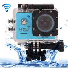 SJ7000 FULL HD 1080P 2,0 tum LCD-skärm Novatek 96655 WiFi Sports videokamera med vattentätt fodral, 170 grader HD vidvinkellins, 30m vattentät (blå)
