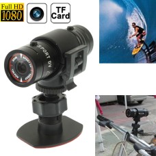 Cámara de casco de acción F9 F9 Full HD 1080p / Cámara deportiva / cámara de bicicleta, Tarjeta TF de soporte, lente gran angular de 120 grados